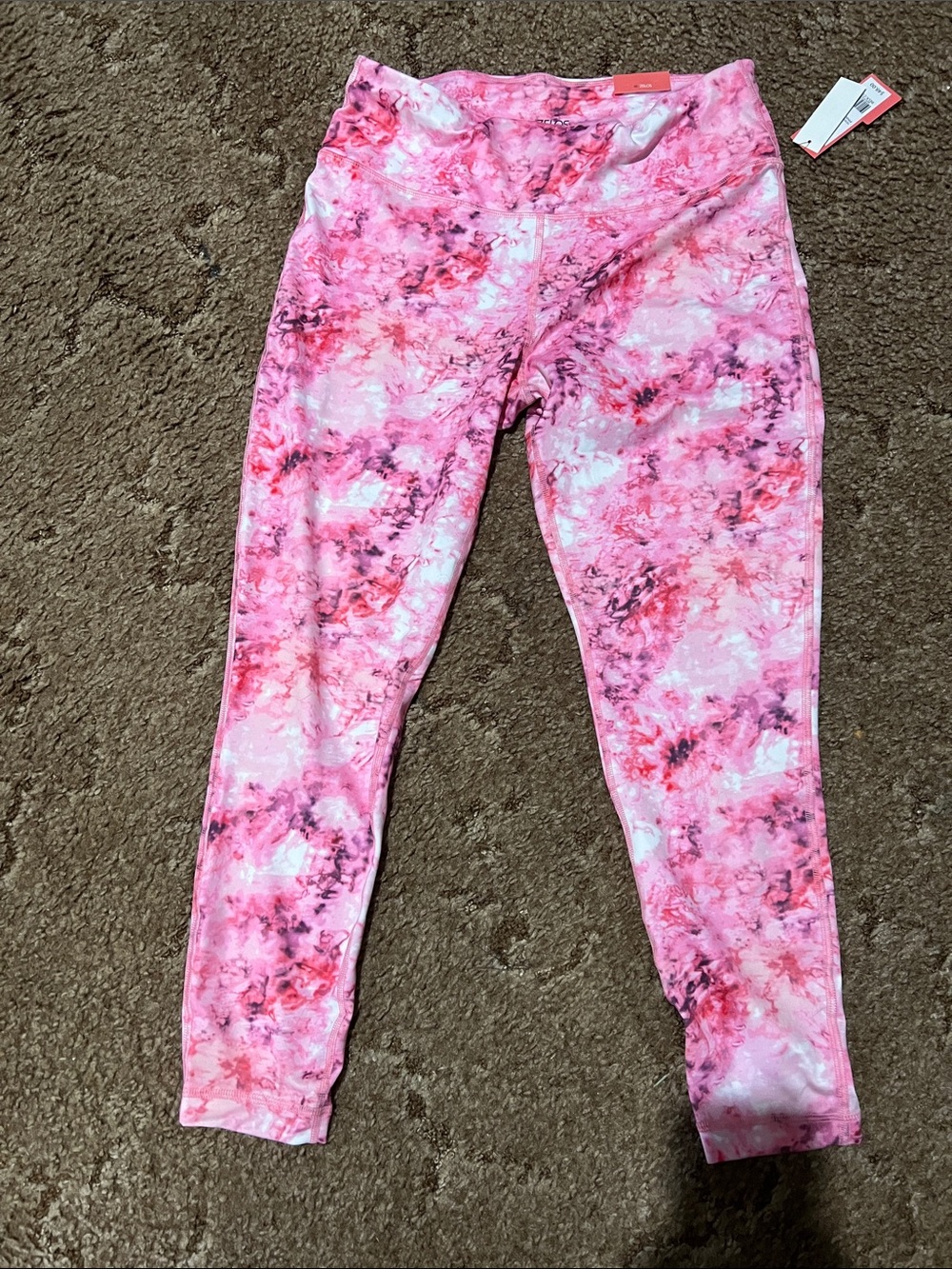 belk Pink Tie-Dye High-Rise Active Leggings